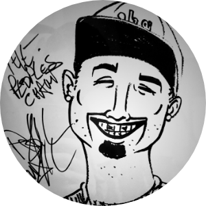 Autographed caricature of Paul Wall